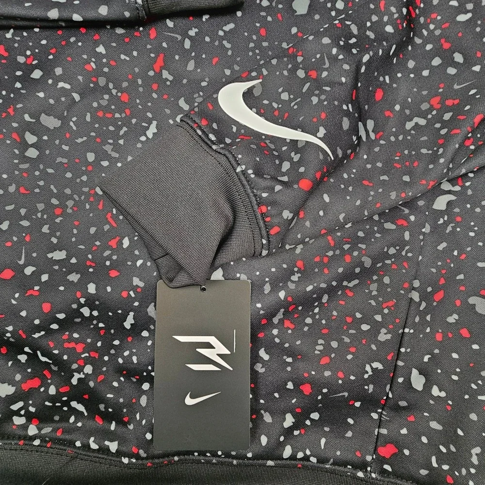 Nike Boys 3 Brand Russell Wilson‎ Hoodie Therma-FIT Paint Splatter Black M 10-12